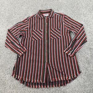 Western Shirt Womens S Green Red Button Up Ranch Rodeo Cowgirl Country Cowboy